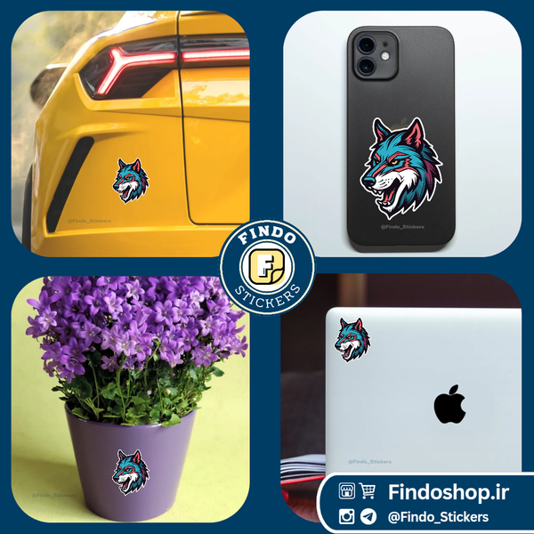 استیکر گرگ آبی 2🐺