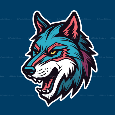 استیکر گرگ آبی ۲🐺