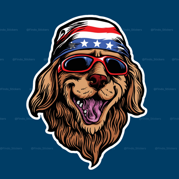استیکر سگ خندون 🐶🇺🇸