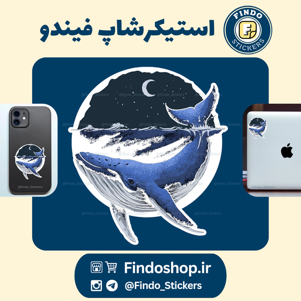 استیکر نهنگ آبی🐋#2