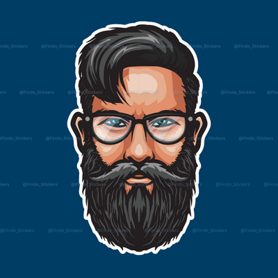 استیکر مرد ریشی🧔🏻
