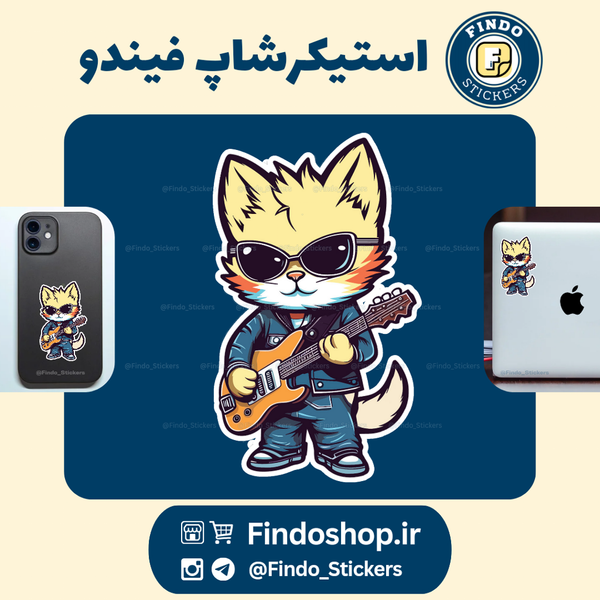 استیکر گربه 2#🎸🐾