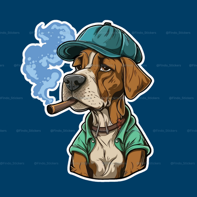 استیکر سگ سیگاری 🐶🚬