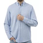 پیراهن آستین بلند یقه برگردان با تنخور معمولی (regular fit) مردانه مدل MDSS-NG6770