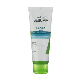 ماسک صورت آردن سبوما مدل Sulfur 5 حجم 75 میلی‌لیتر مناسب پوست مختلط با خاصیت ضد جوش، پاکسازی منافذ، جذب چربی اضافه، التیام‌دهنده