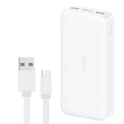 پاوربانک شیائومی مدل Redmi ظرفیت 20000 میلی آمپرساعت به همراه کابل تبدیل microUSB*190