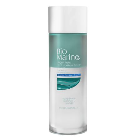 محلول پاک کننده آرایش چشم و لب بایومارین مدل AQUA PURE حجم 120 میلی لیتر