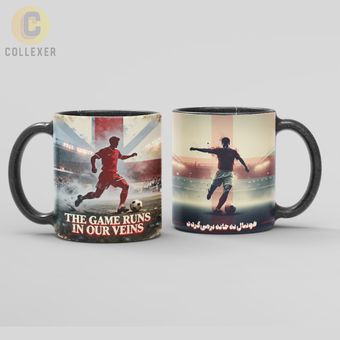 ماگ طرح تیم انگلیس (England 🇬🇧) کد 01– (معمولی ، مشکی ، حرارتی)