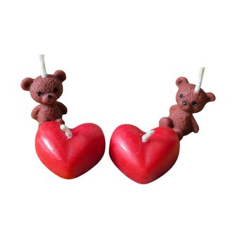 شمع مدل خرس یک کد 001 بسته 2 عددی