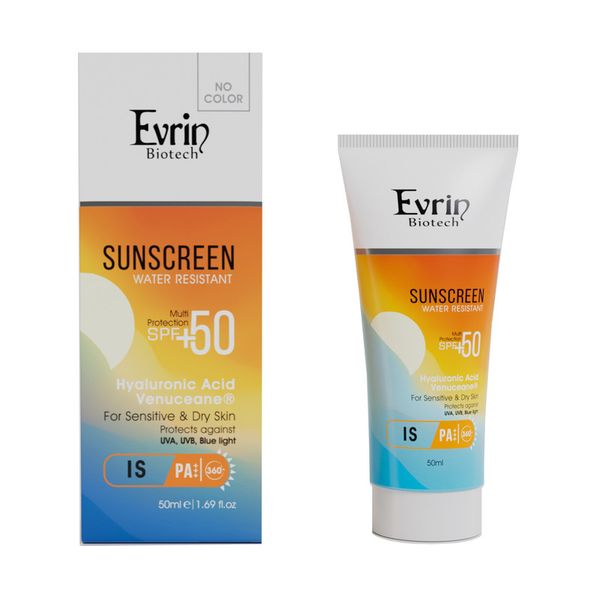 کرم ضد آفتاب بیرنگ صورت اورین بیوتک SPF 50 مدل Venuceane محافظ UVA ،UVB و PA+++،آبرسان و ضد پیری مناسب پوستهای خشک و حساس حجم
