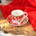 گیفت فنجان و بشقاب بیسکوییت زنجبیلی