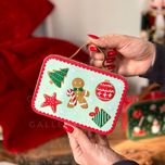 اکس فلزی چمدونی کریسمسی دسته چرمی