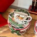 گیفت فنجان طرح گربه کریسمسی