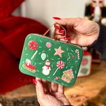 اکس فلزی چمدونی کریسمسی دسته چرمی