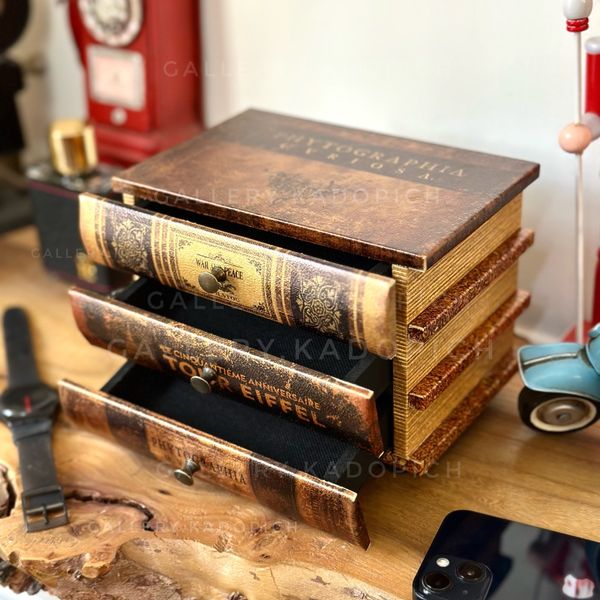 کمد 3 کشو طرح کتاب