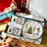 ست فنجان و بشقاب دوتایی مدل فندوق شکن و درخت🎄