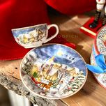 ست گیفت فنجان و بشقاب مدل زمستانی