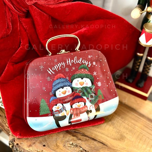 جعبه فلزی چمدونی مدل پنگوئن