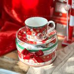 گیفت فنجان و بشقاب بیسکوییت زنجبیلی