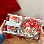 گیفت دوتایی بشقاب و فنجان بیسکوییت زنجبیلی