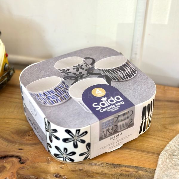 ست ماگ 4 تایی برند saida رنگ آبی