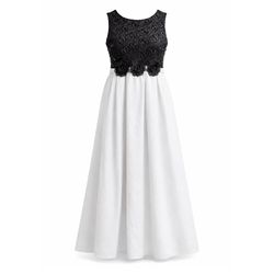 پیراهن بدون آستین یقه گرد دخترانه مدل سه گل