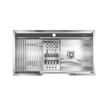 سینک ظرفشویی استیل توکار یک لگنه کمتال مدل A-90