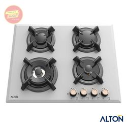 اجاق گاز توکار شیشه‌ای سفید 4 شعله ایرانی G-403W آلتون ALTON