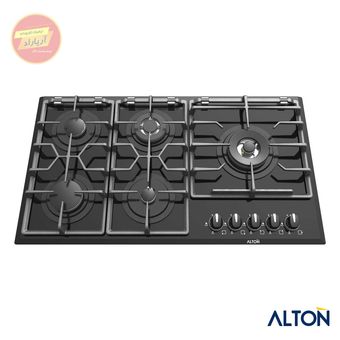 اجاق گاز توکار شیشه‌ای مشکی 5 شعله ایرانی G-523N آلتون ALTON