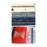 فرش ماشینی زانیس مدل مدرن طرح گبه بختیاری زمینه کرم
