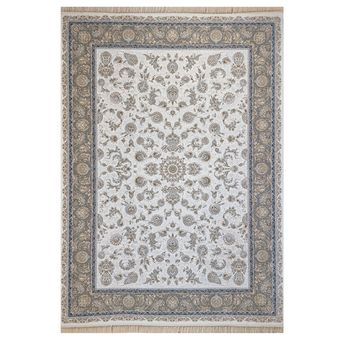 فرش مشهد 1200 شانه تراکم 3600 کد 802078 زمینه کرم ارسال رایگان درب منزل + تضمین اصالت