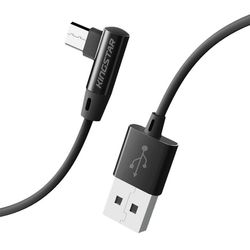 کابل تبدیل USB به MicroUSB کینگ استار مدل Vertical Fast K80A طول 1.1 متر
