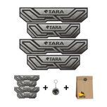برچسب بدنه خودرو شیپرس مدل پارکابی چرم کد SP005 مناسب برای تارا بسته 4 عددی به همراه جاکلیدی