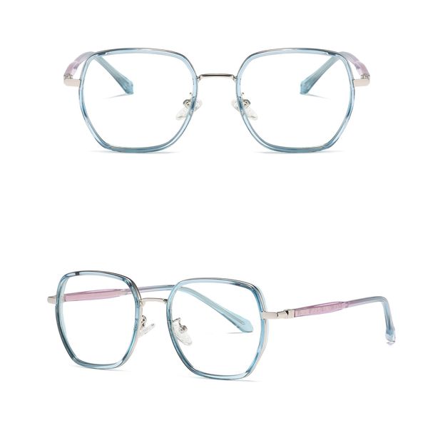 فریم عینک طبی چند ضلعی مدل TJ802C120P81 مناسب برای صورت گرد و بیضی