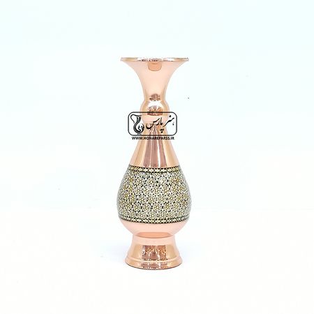 گلدان صراحی مس و خاتم 16 سانت هنر پارس