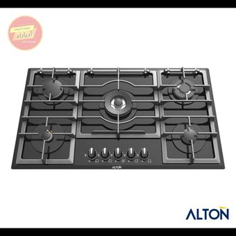 اجاق گاز توکار شیشه‌ای مشکی 5 شعله ایرانی G-522 آلتون ALTON