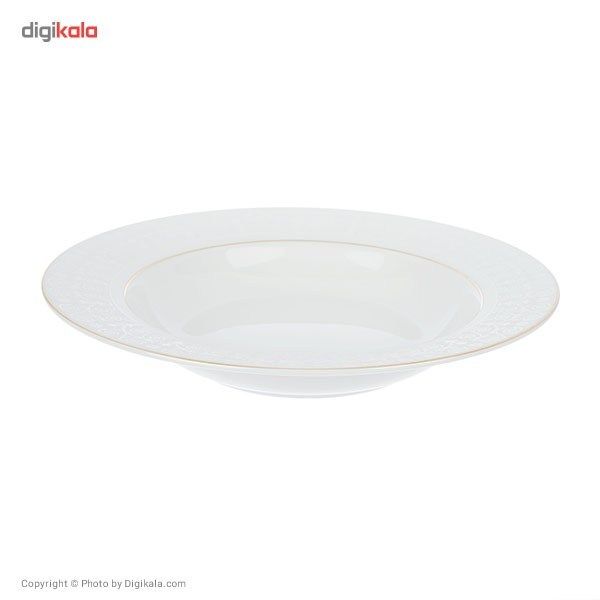 سرویس غذاخوری 28 پارچه چینی زرین ایران سری ایتالیا اف مدل Sepid Sadaf 2 درجه یک