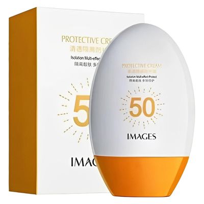کرم ضد آفتاب بدون رنگ ایمجز SPF 50 مدل Protective مناسب انواع پوست حجم 45 میلی لیتر