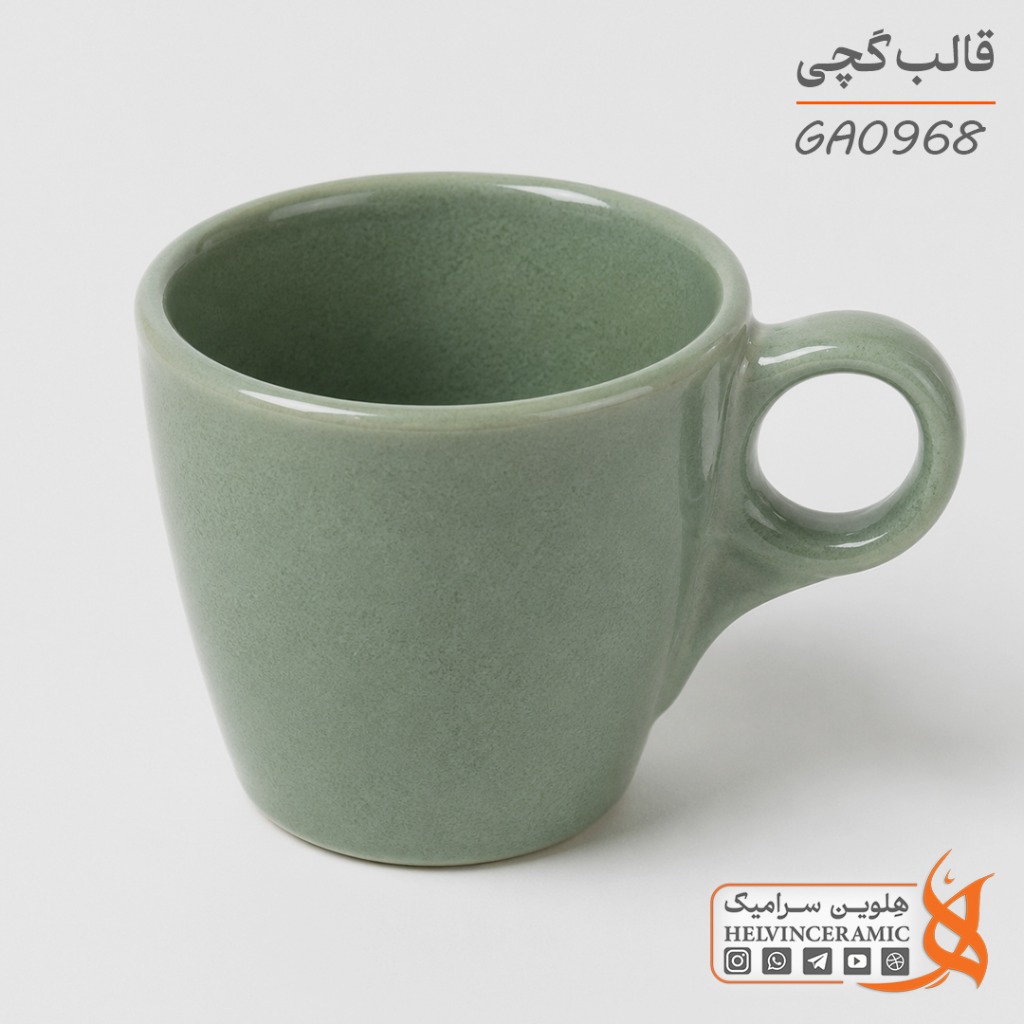 قالب گچی فنجان لاوازا عرض 9cm ارتفاع 6cm | کد GA0968