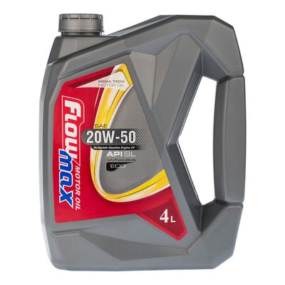 روغن موتور فلومکس مدل mega tech ec  SL 20w50  حجم 4 لیتر