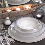 سرویس غذاخوری 35 پارچه چینی زرین ایران سری شهرزاد مدل وایت رز درجه یک