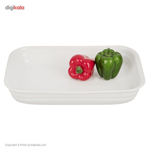 دیس چینی مستطیل لازانیا چینی زرین ایران سایز 40 درجه عالی