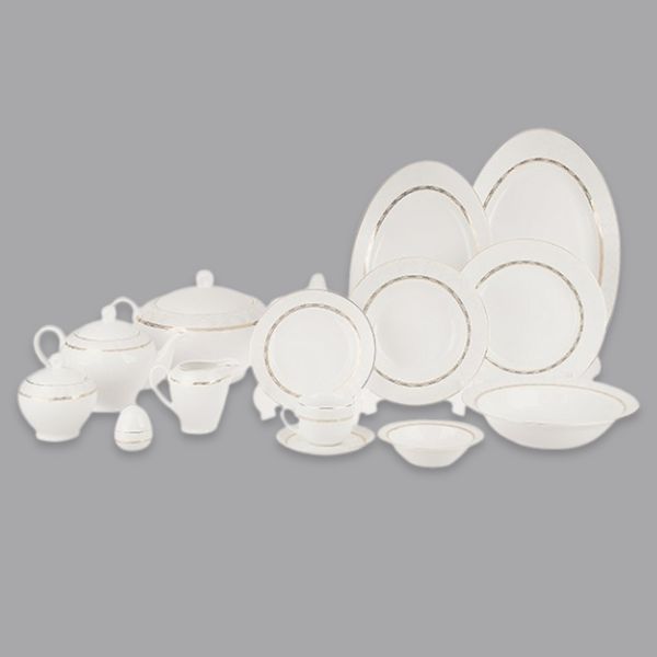 سرویس غذاخوری 102 پارچه 12 نفر چینی زرین ایران مدل Hadiye سری ایتالیا اف درجه یک