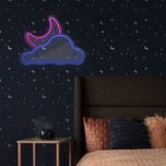 چراغ دیواری نئون دیزاین طرح Cloud-Vs-Moon_MLC*341