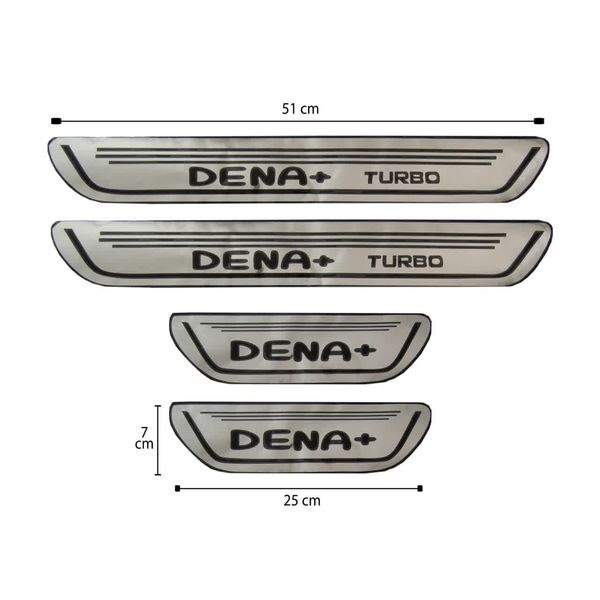 برچسب پا رکابی خودرو کد K6565 مناسب برای دنا پلاس مجموعه 4 عددی