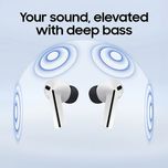 هدفون بلوتوثی توگوشی سامسونگ مدل Galaxy Buds 3 FE با نویز کنسلینگ فعال، قابلیت پخش صدای محیطی، عمر باتری 6 ساعت و مقاومت در براب