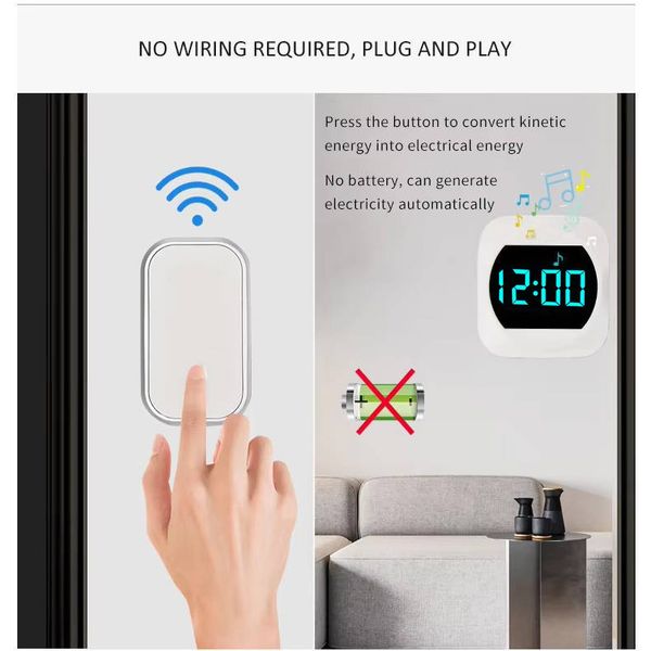 زنگ بی سیم مدل 2T195-BB مجموعه سه عددی