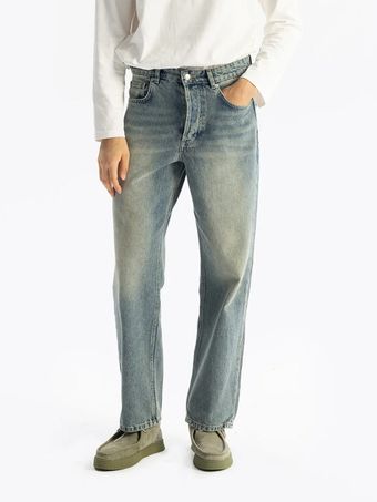 شلوار جین رگولار ( نیم بگ ) آبی روشن / برند جیستو Giesto ترکیه