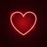 چراغ نئونی دیواری طرح قلب