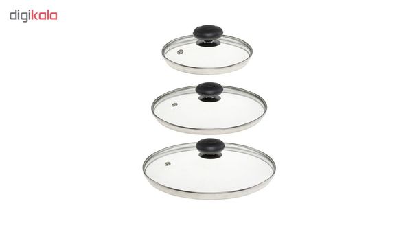 درب ظروف پخت و پز کد 8002 مجموعه 3 عددی